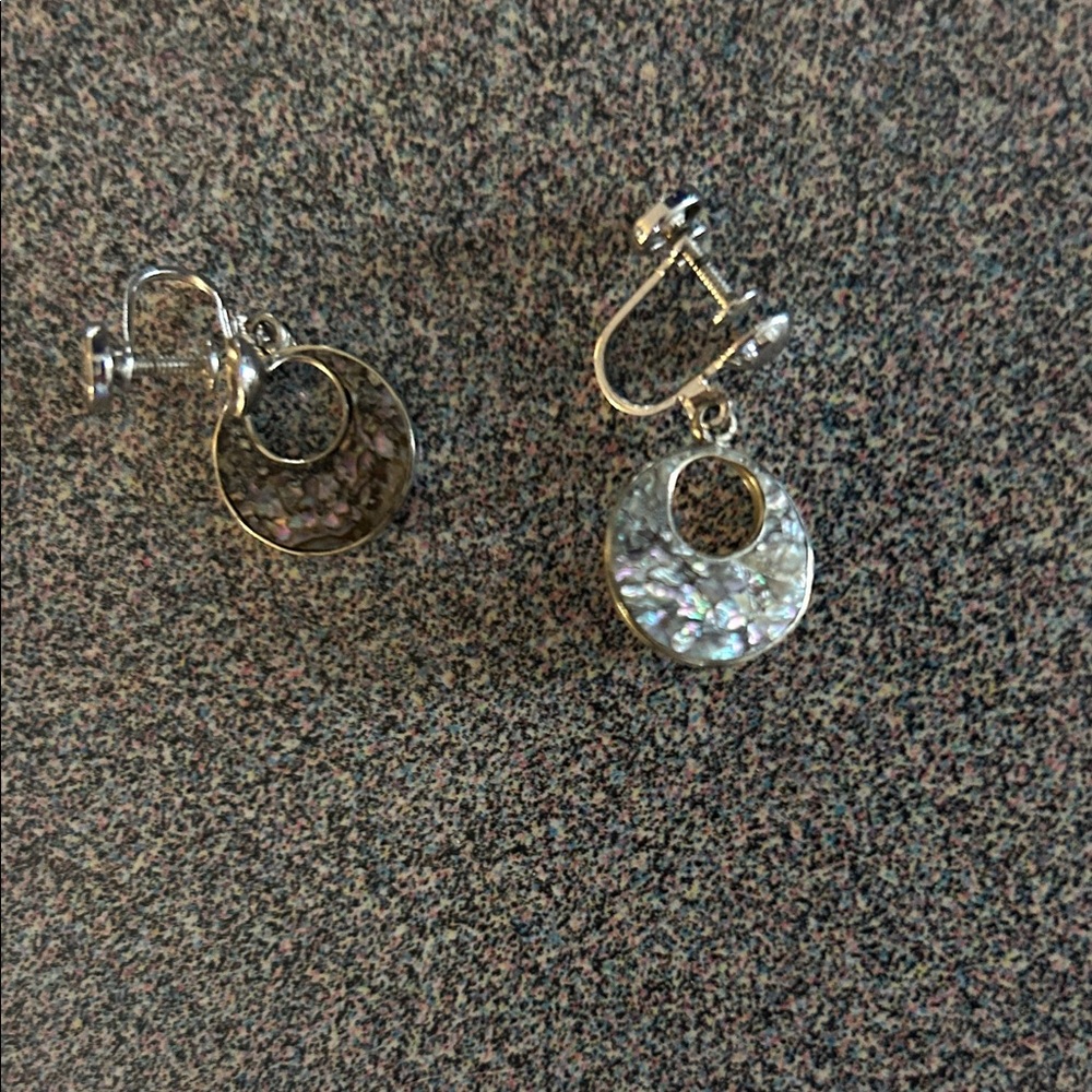 Navajo Sterling Silver Screwback Earrings